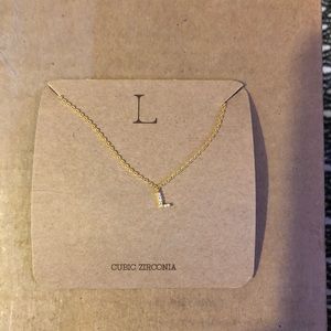Cubic zirconia L necklace